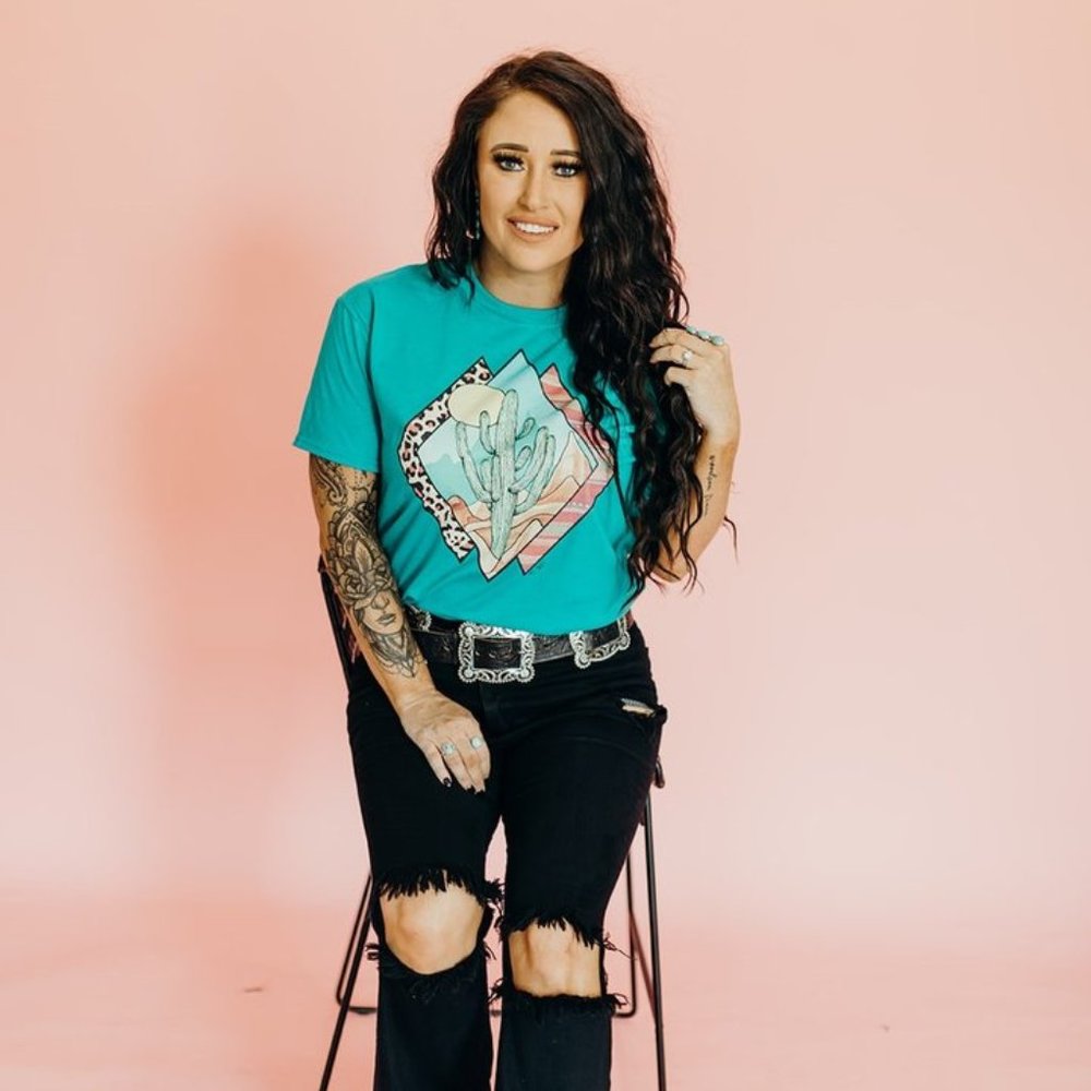 SERAPE DESERT Handmade Graphic Tee - Picture 3 of 6